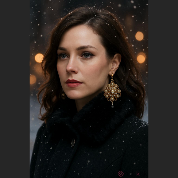 Elegant Snowflakel Crystal Earrings - Picture 5 of 5